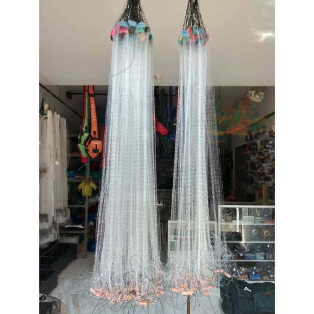 Jaring Ikan Siap Pakai 2in jaring ikan bentang tinggi 1m panjang 20m