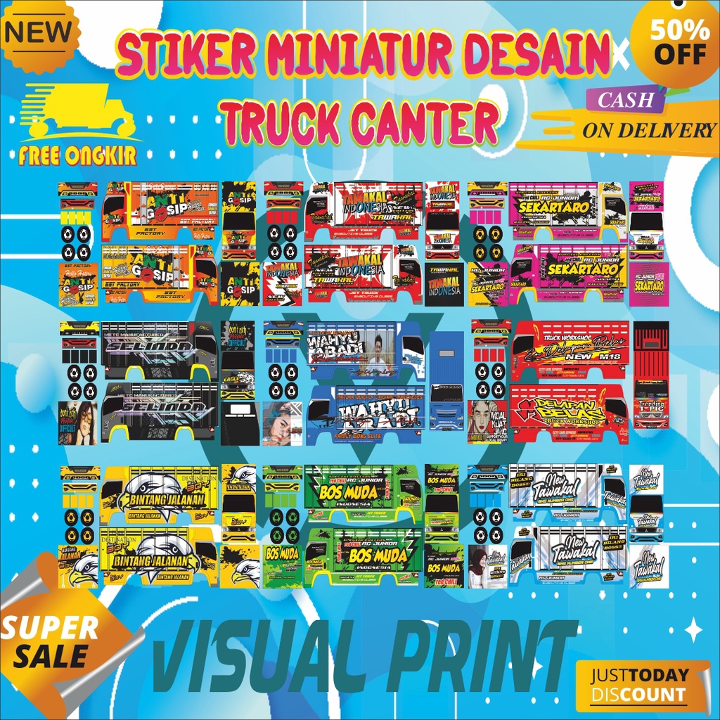 

[BISA COD]STIKER|MINIATUR|TRUCK|OLENG