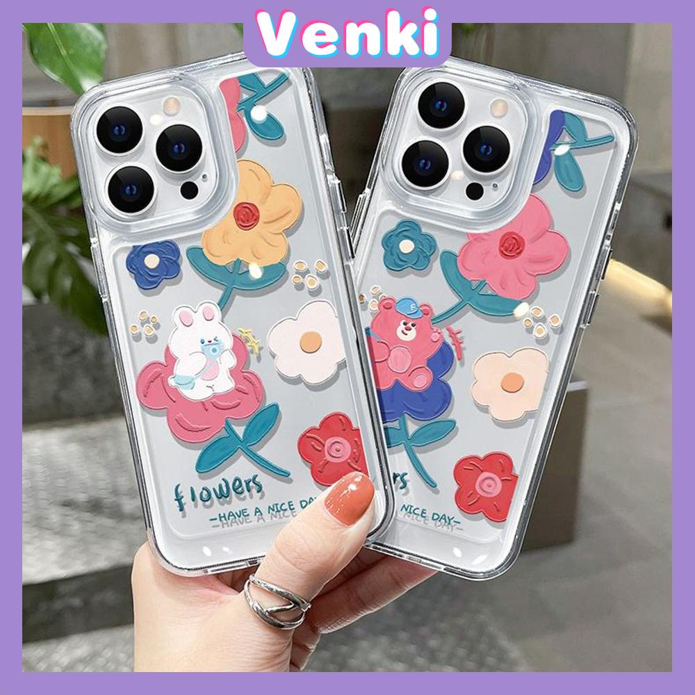 iPhone Case HD Acrylic Hard Case High Clear Metal Button Protection Camera Shockproof Painting Flowers Compatible with iPhone 14 Pro Max 14 Plus 13 Pro Max 12 Pro Max 11 XR 7Plus