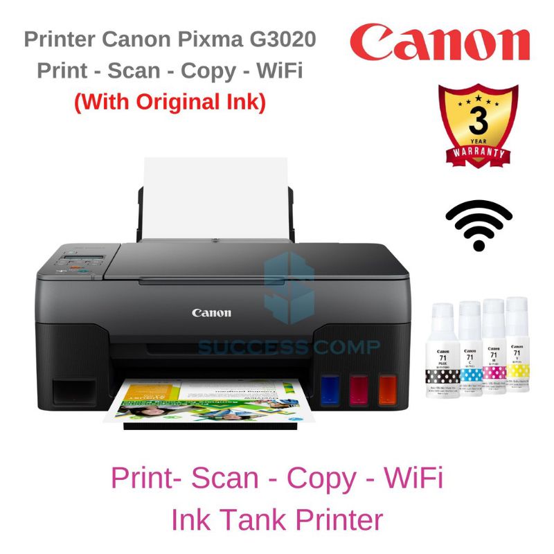 Jual Printer Canon G3020 Print Scan Copy Wifi LAN Garansi 3 Tahun