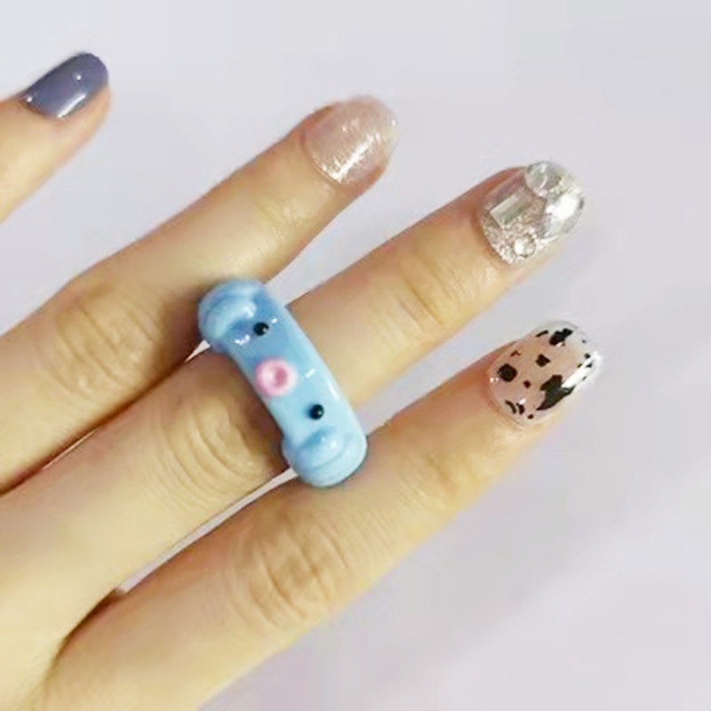 Cincin Clay Handmade Lucu Bentuk Kodok Untuk Wanita