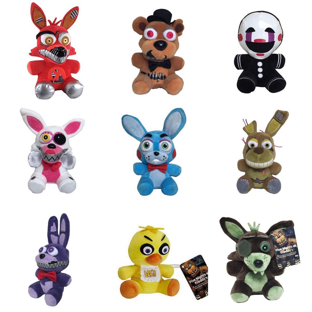 18/25cm Five Nights at Freddy's Boneka Chica Bonnie Foxy Plush Doll Soft Stuffed Toy Kids Gift Mainan