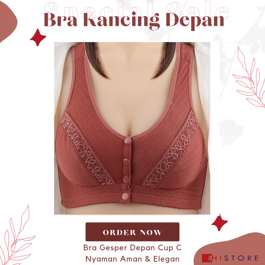 [HI] Bra Seamless Push Up Nirkabel Gesper Depan 2088 Wanita Paruh Baya dan Tua