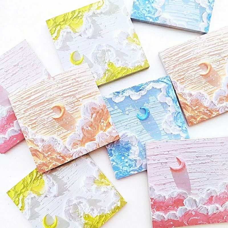 

YOKUCHI || STICKY NOTE LUKISAN MINYAK MEMO PEMANDANGAN 3 DIMENSI