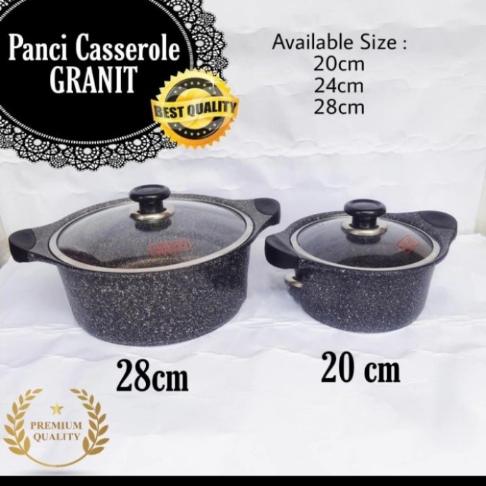 PANCI MOEGEN MODEL CASSEROLE UK. 20CM 24CM 28CM BAHAN GRANIT ORIGINAL