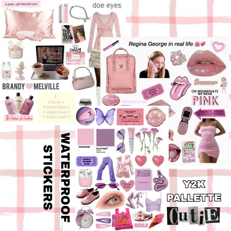

WATERPROOF STICKER ISI 50 BUAH PASTEL CUTE Y2K UNTUK LAPTOP HP JOURNAL ANTI AIR