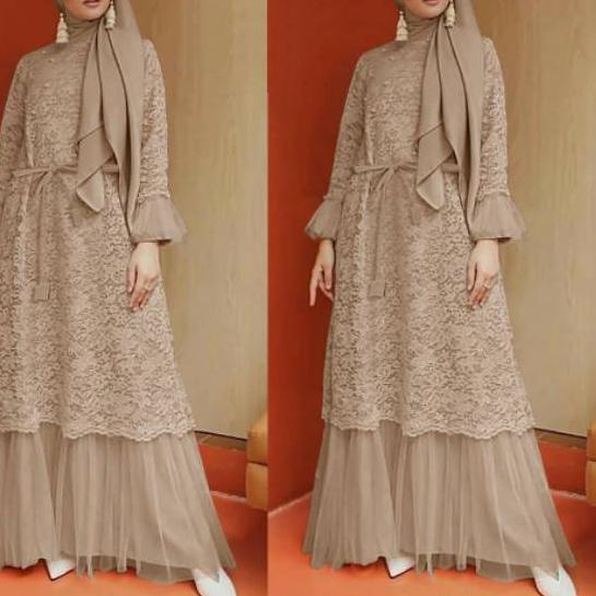 ✦ GAMIS MAXI AGNIA AGINA /GAMIS BRUKAT KOMBI TILE/GAMIS BRUKAT TIMBUL TERBARU SIZE S-M,L,XL,XXL ➷