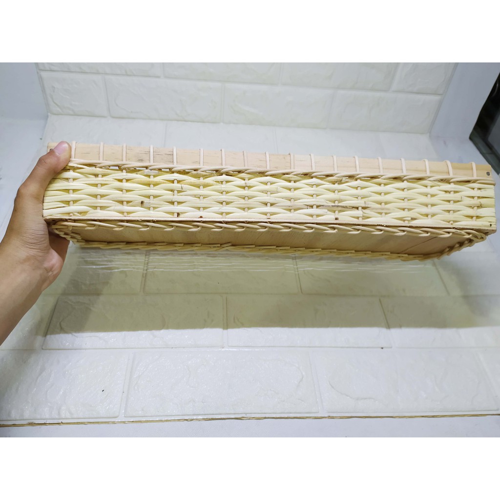 Keranjang Rotan Renda  Panjang 43 cm Souvenir Kado Parcel Hadiah Gift