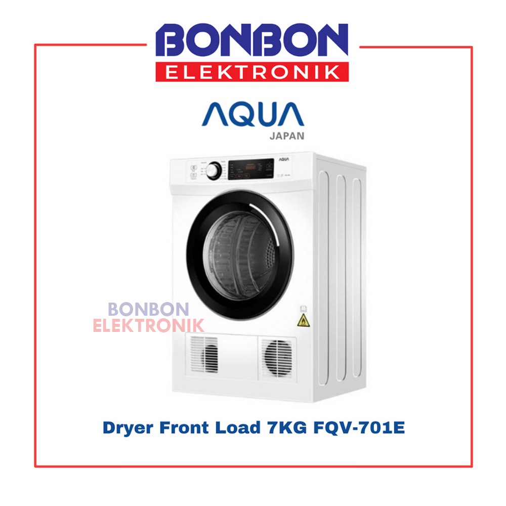 AQUA Dryer Front Loading 7KG FQV-701E / Mesin Pengering Pakaian 7 KG