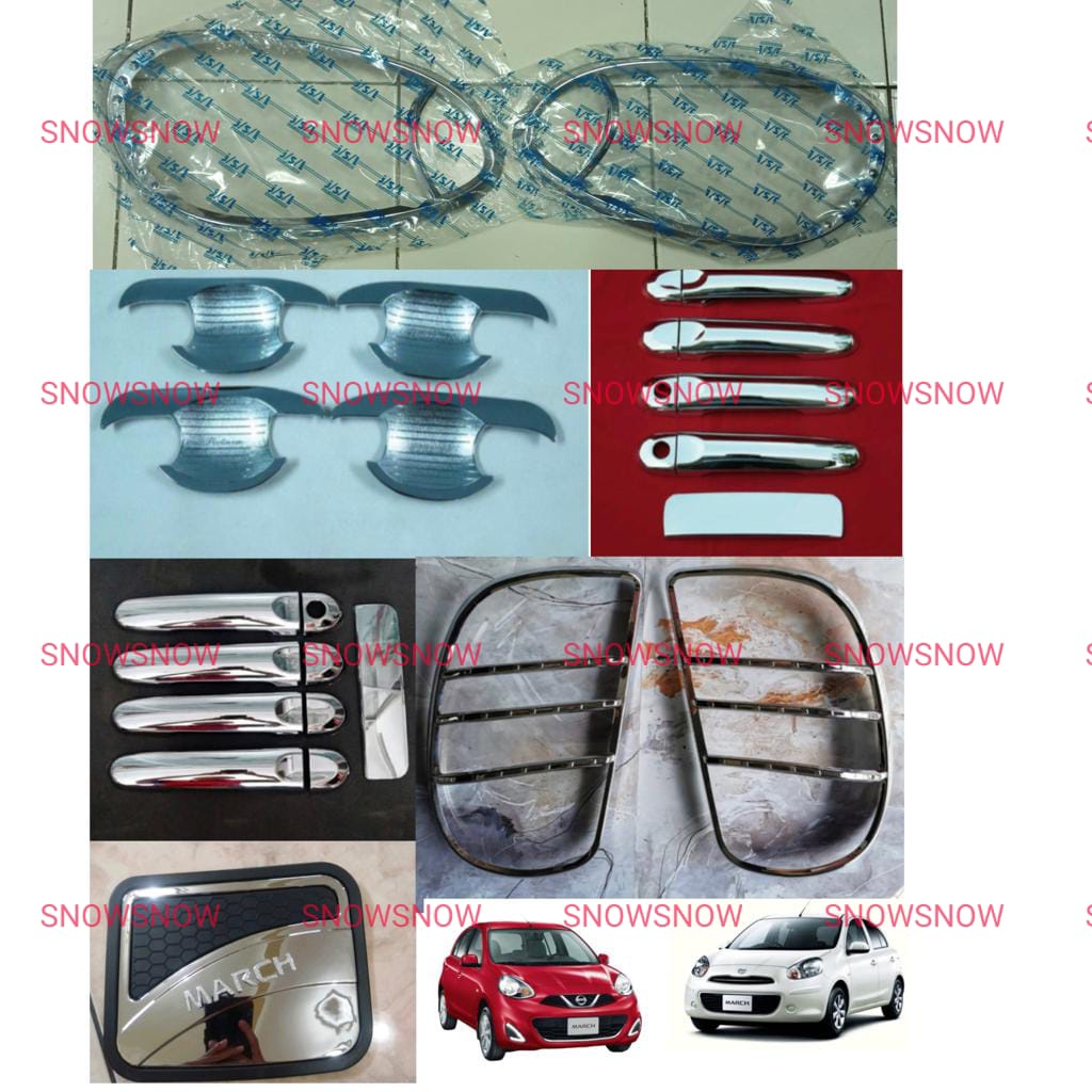 Paket Garnish Depan Belakang Outer Handle Tank Cover Platinum March 1 2 Lubang 4pcs 5 pcs Chrome