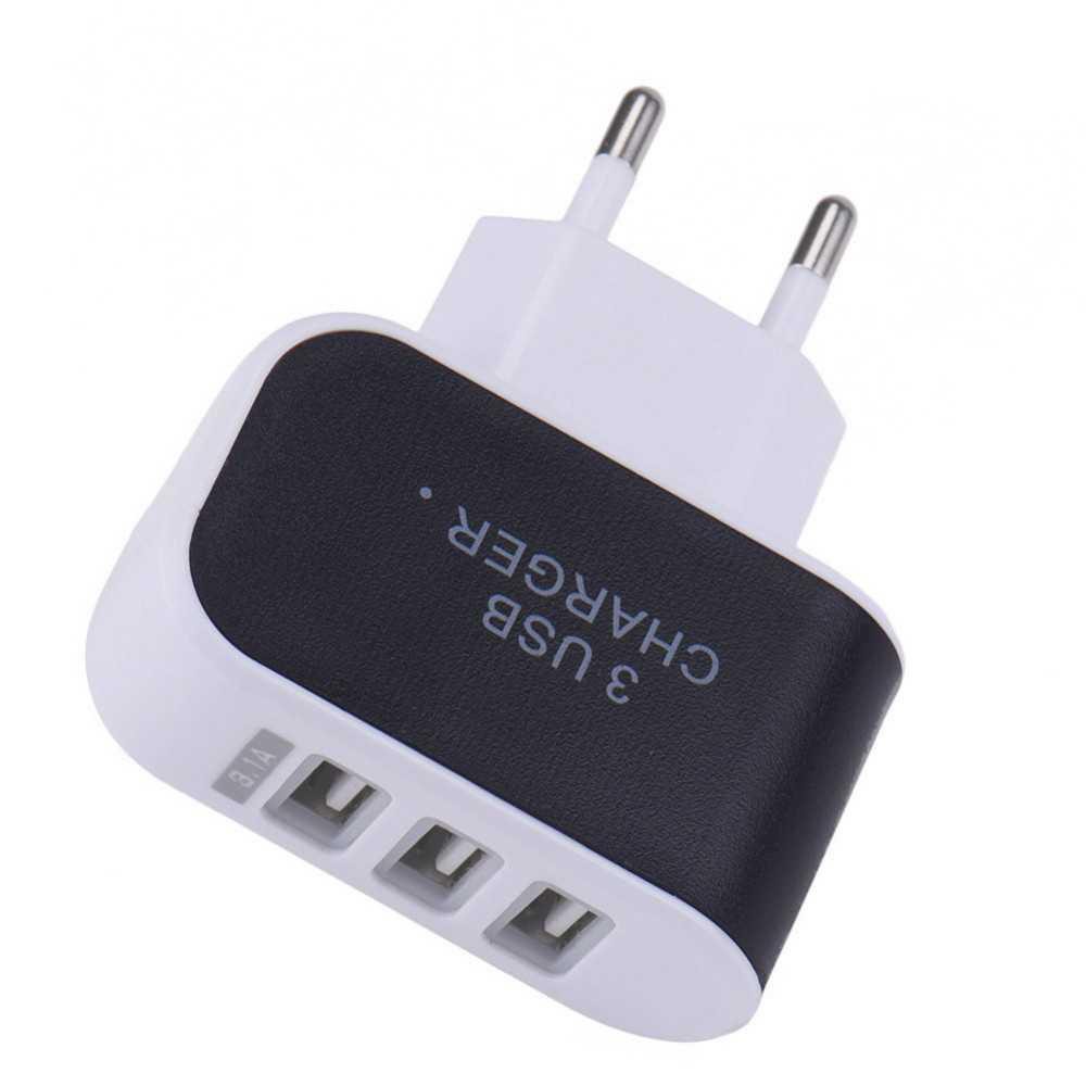TG-CG041 Adapter Travel Charger USB 3 Port 5V 3.1A EU Plug LED - EKA