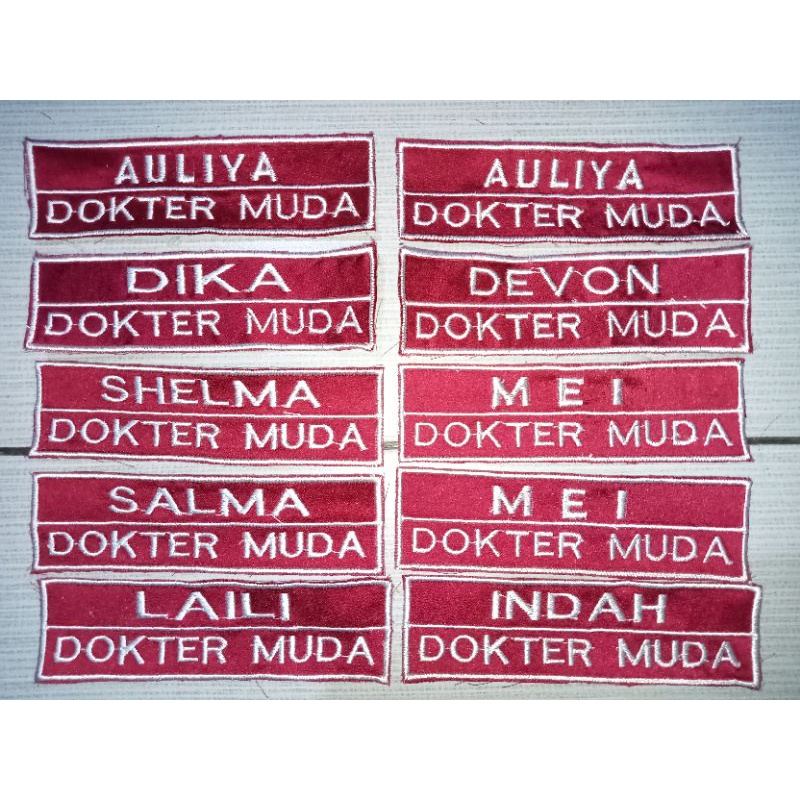 NAME TAG DOKTER/SATPAM/GURU