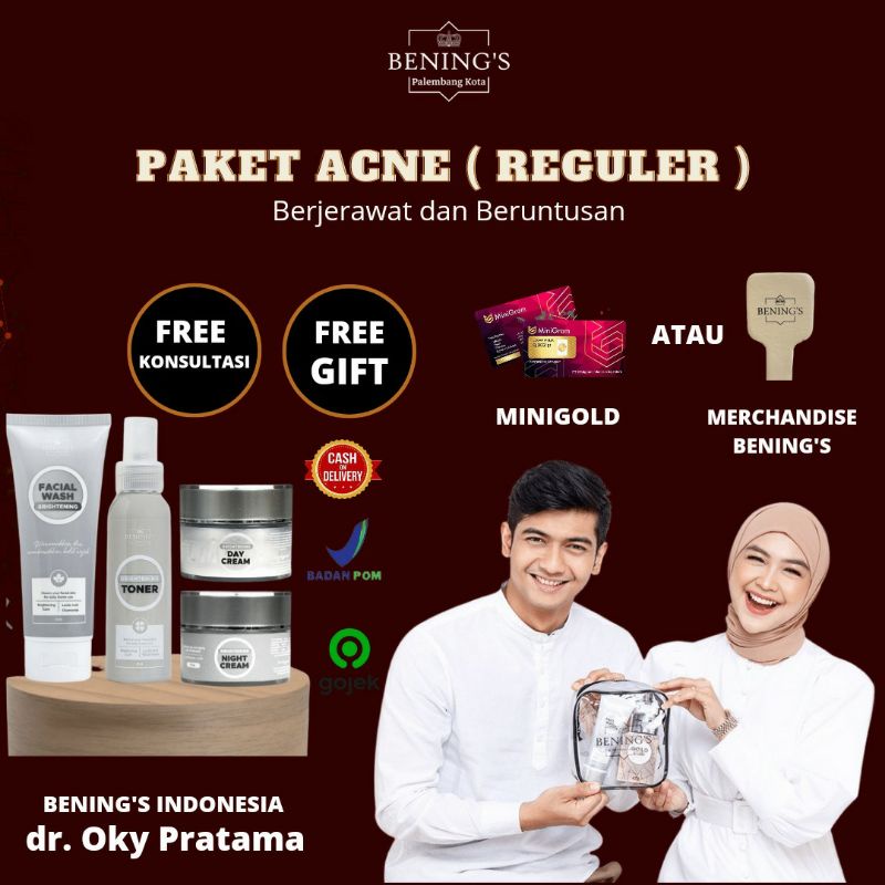 BENINGS SKINCARE by DR.OKY PRATAMA / PAKET ACNE-PAKET REGULER