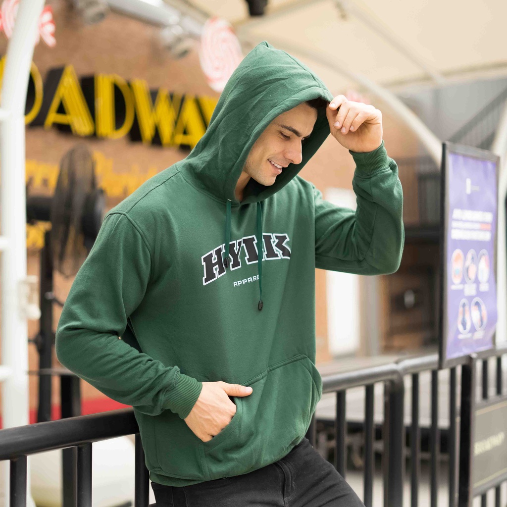 (BISA COD) HEYLOOK Outerwear Unisex Heylook Terbaru Hoodie Jumper Hylk Green