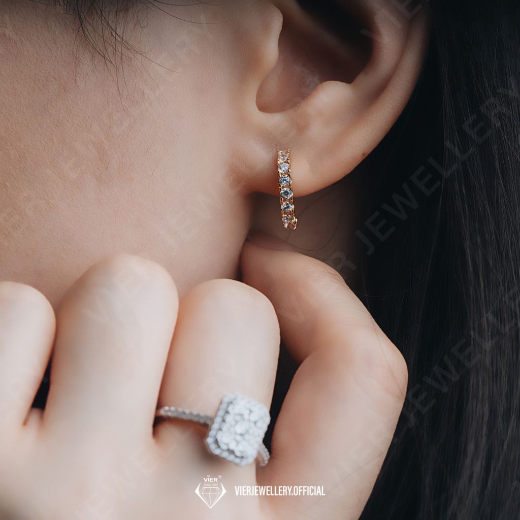 VIER JEWELLERY WYNN EDITION EARRINGS 12766 / Anting replika berlian crystal Zirconia