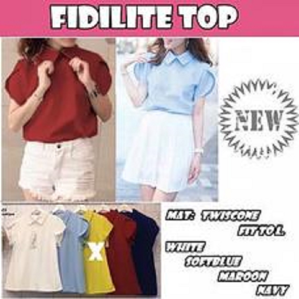 [Fidilite Top BC]Blouse wanita twiscone varian warna