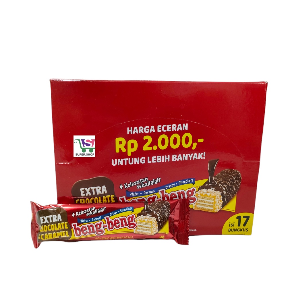 Beng Beng Wafer Cokelat Kemasan Baru ! ( 17 pcs x 25 gram )
