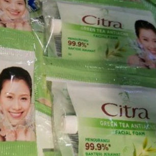 Citra green tea anti acne facial foam sachet 9g