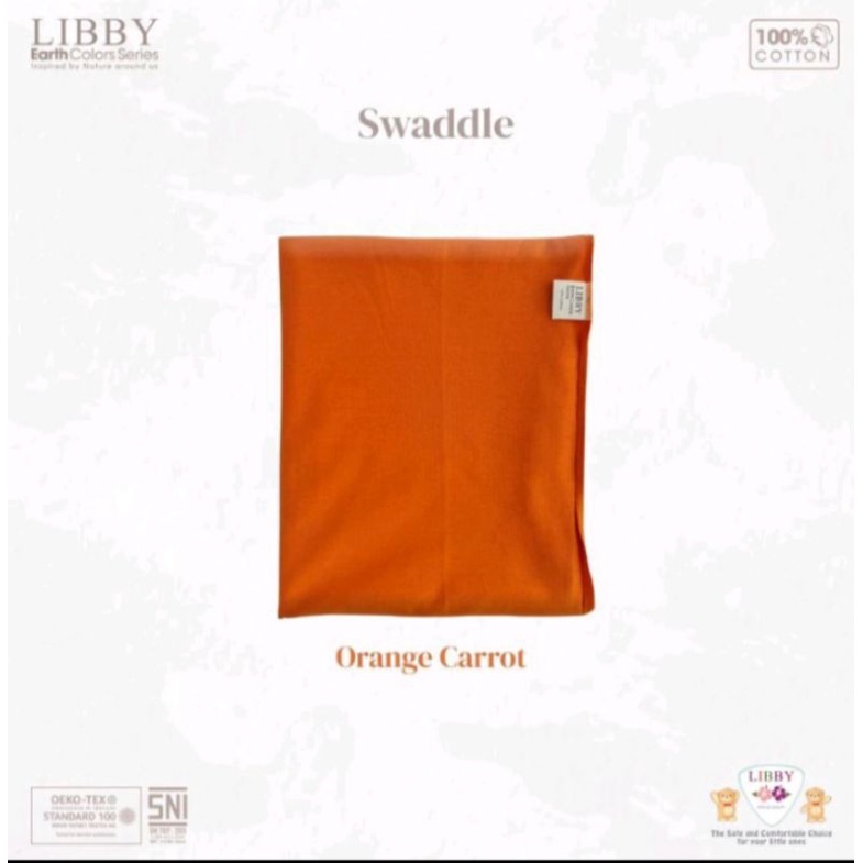 Libby earth bedong colour swaddle earth colour series bedong bayi polos isi 1