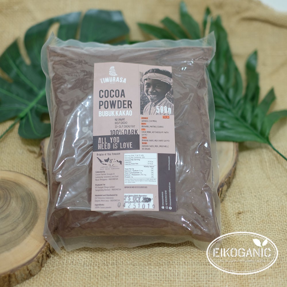 

Timurasa Cocoa Powder Dark 500g - Bubuk Coklat 500g Plastic Pack