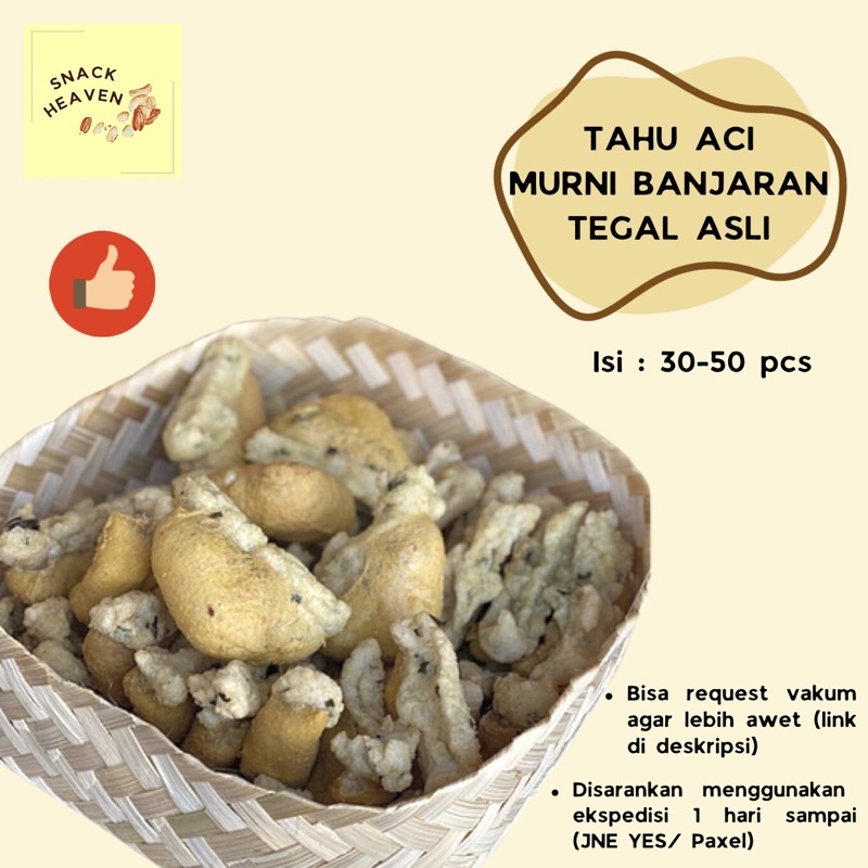 

PREORDER 1 HARI / TAHU ACI MURNI BANJARAN TEGAL GORENGAN SETENGAH MATANG