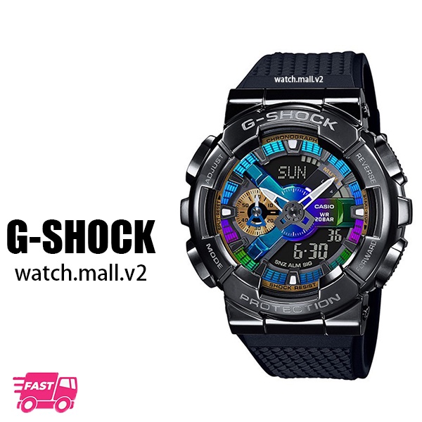 Casio G-Shock GM110 Watch Men's Sports GM-110 Metal Rainbow Series Waterproof Sports Watch