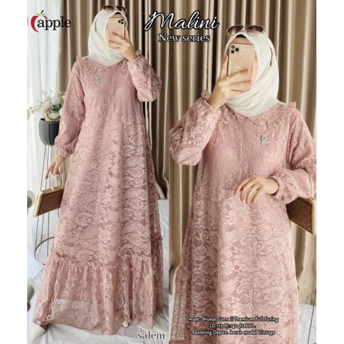 Malini Dress Brokat Jumbo gamis murah