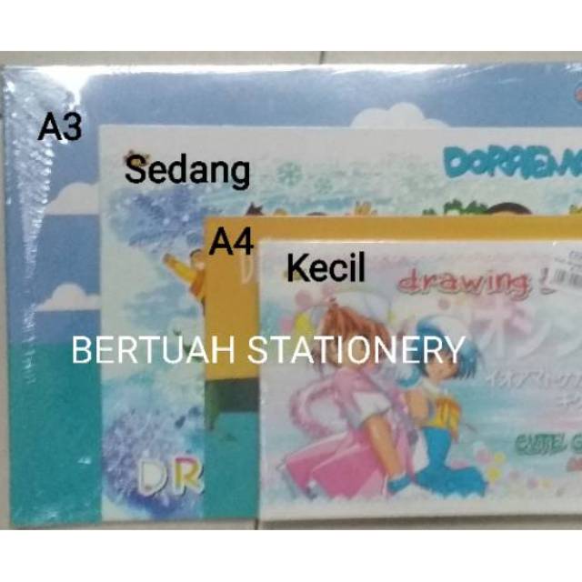 1 BUAH BUKU  GAMBAR  BESAR  A3 KECIL A4 Shopee Indonesia