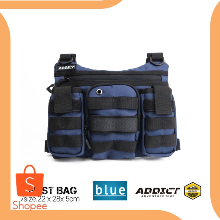 tas rompi motor protector chest bag pelindung dada premium ADDICT - B