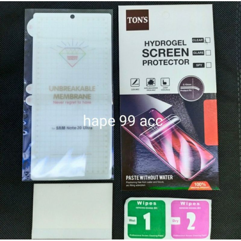 Samsung Note 20 Note 20 Ultra anti gores hydrogel clear screen protector