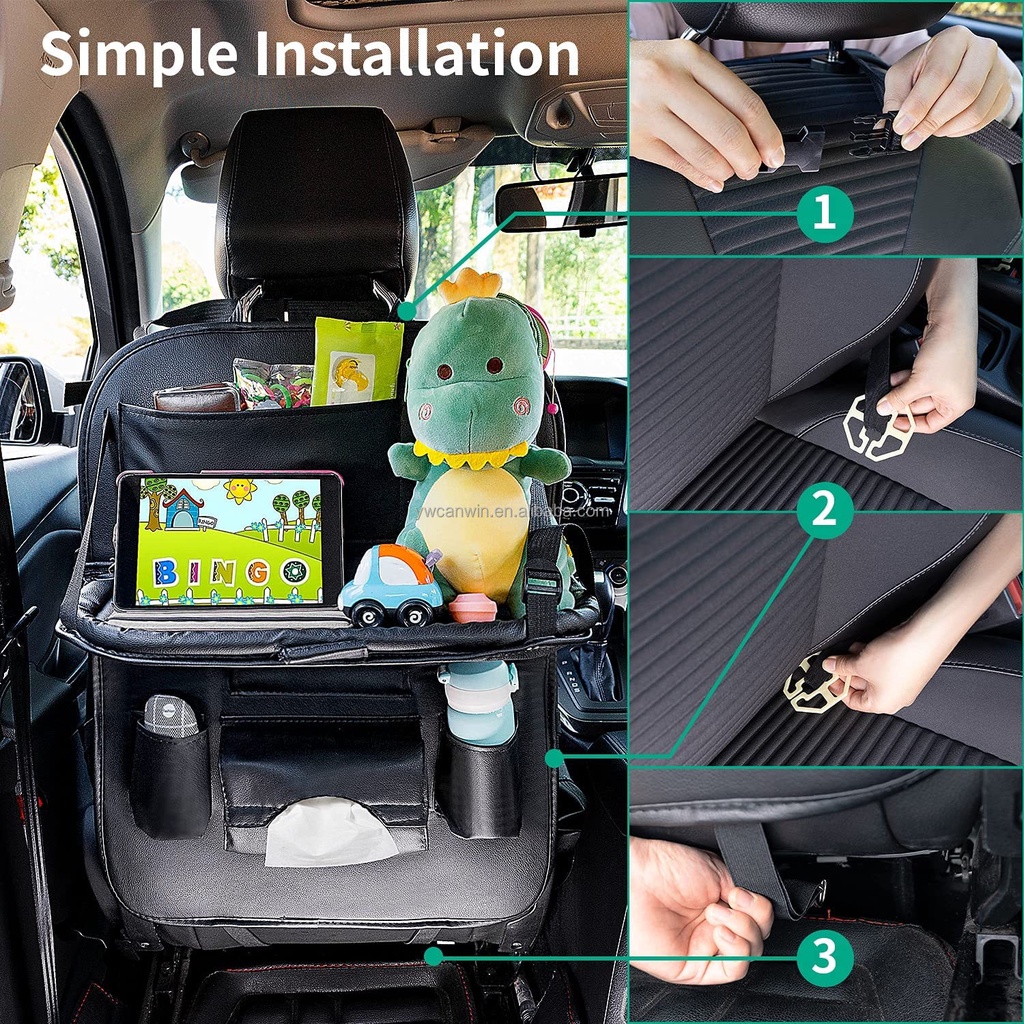 Car Seat Organizer Meja Lipat Jok Belakang Kursi Mobil Kotak Penyimpanan Organizer Bag