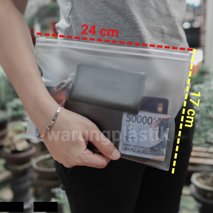 

ORGANIZER-DOCUMENT- MAP PLASTIK / ZIPPER BAG A5 / TEMPAT PENSIL - BURAM -DOCUMENT-ORGANIZER.