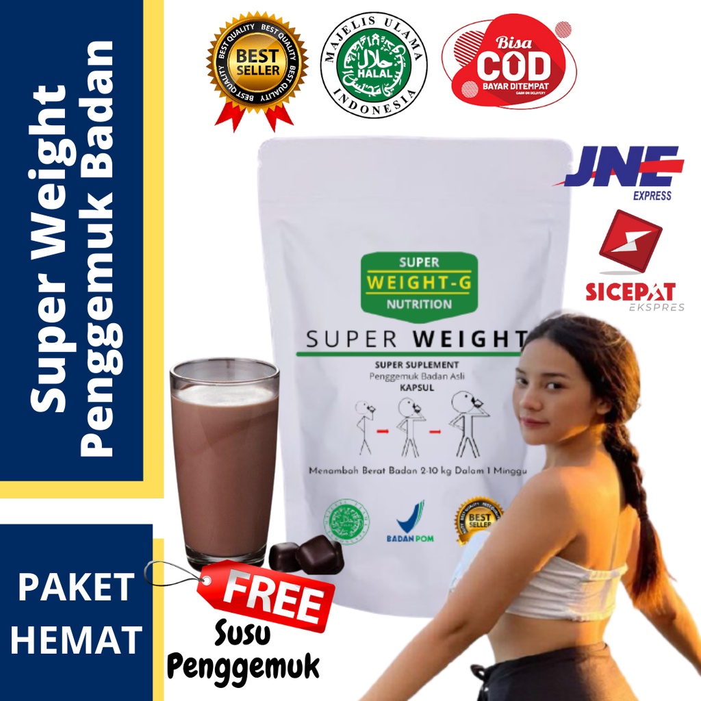 PENGGEMUK BADAN PERMANEN SUSU PENAMBAH BERAT BADAN SUPER WEIGHT GAIN ASLI LEBIH AMPUH DARI SUSU APPE