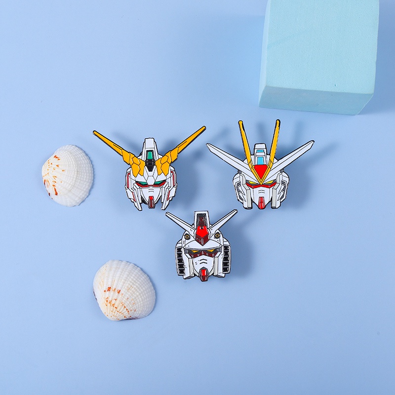 Bros Pin Enamel Desain Kartun Robot Anime Bahan Metal Untuk Aksesoris Pakaian