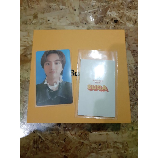 Unsealed Album Butter Ver. Cream PC Jin dan Message Card Suga