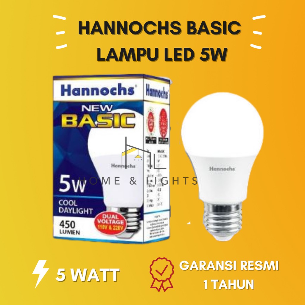 Lampu LED Murah Hannochs Basic LED Bulb 5W