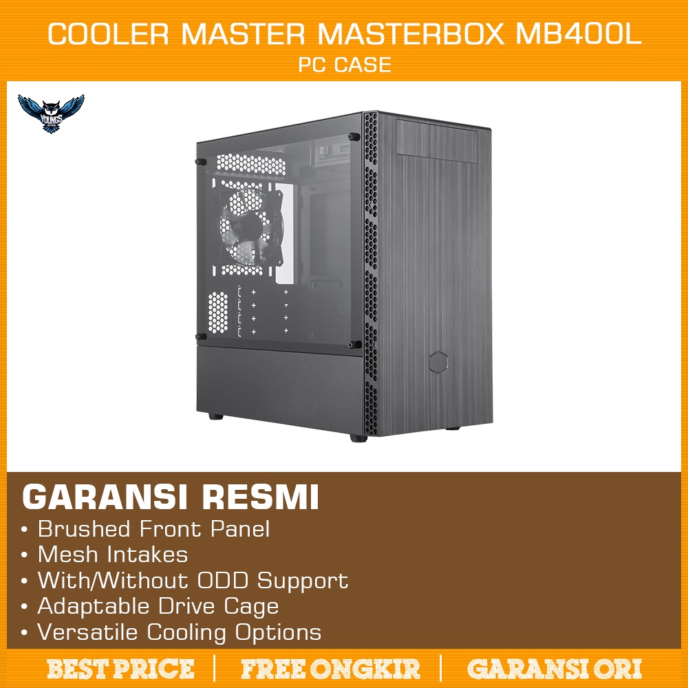 Cooler Master MasterBox MB400L w/o ODD TG | M-ATX PC Case