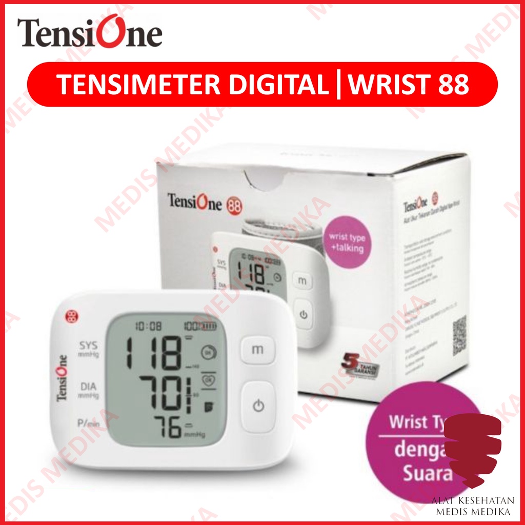 Tensimeter Wrist 88 Tensione Onemed Peralatan Diangnosa Alat Ukur Tekanan Darah Tensi Meter Medis