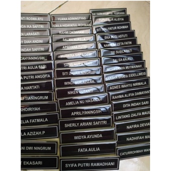 

Name Tag /Nama Dada/Papan Nama Akrilik-Custom Satuan-Proses Cepat Resin