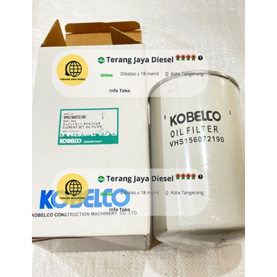 VHS156072190 filter oli kobelco SK200-8 SK200-10