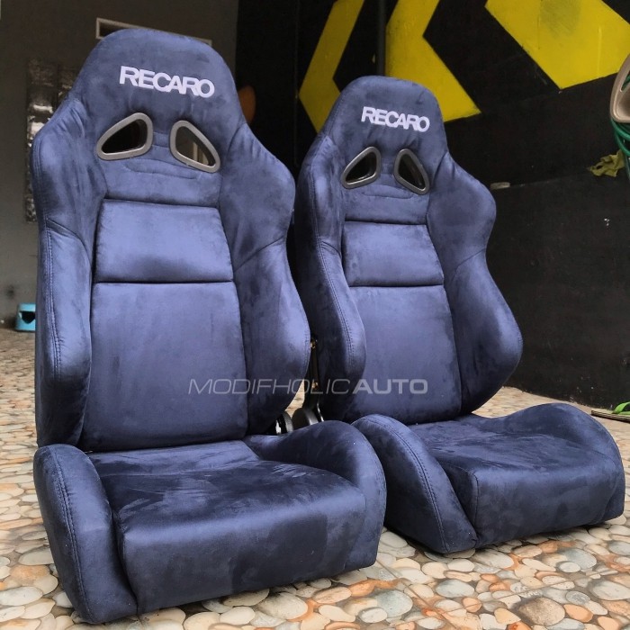 JOK RACING RECARO SR7 UNIVERSAL BAHAN SUEDE NAVY PREMIUM