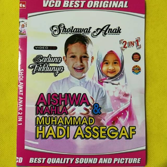 Terlaris Kaset video VCD Lagu Sholawat Anak 2in1 AISHWA NAHLA & MUHAMMAD HADI ASSEGAF