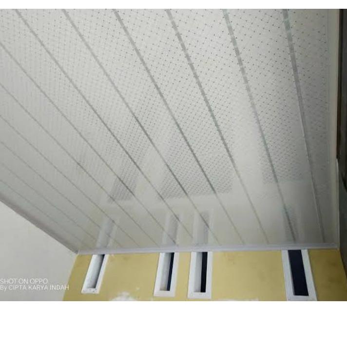 【Penjualan Terbaik】Plafon pvc putih glossy kotak nusahome WB 15