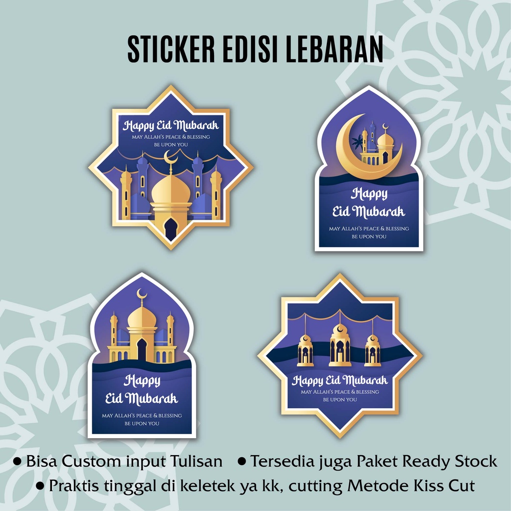 

Artomaringi Stiker Idul Fitri/Stiker Lebaran/Stiker Ucapan Hari Raya F 19