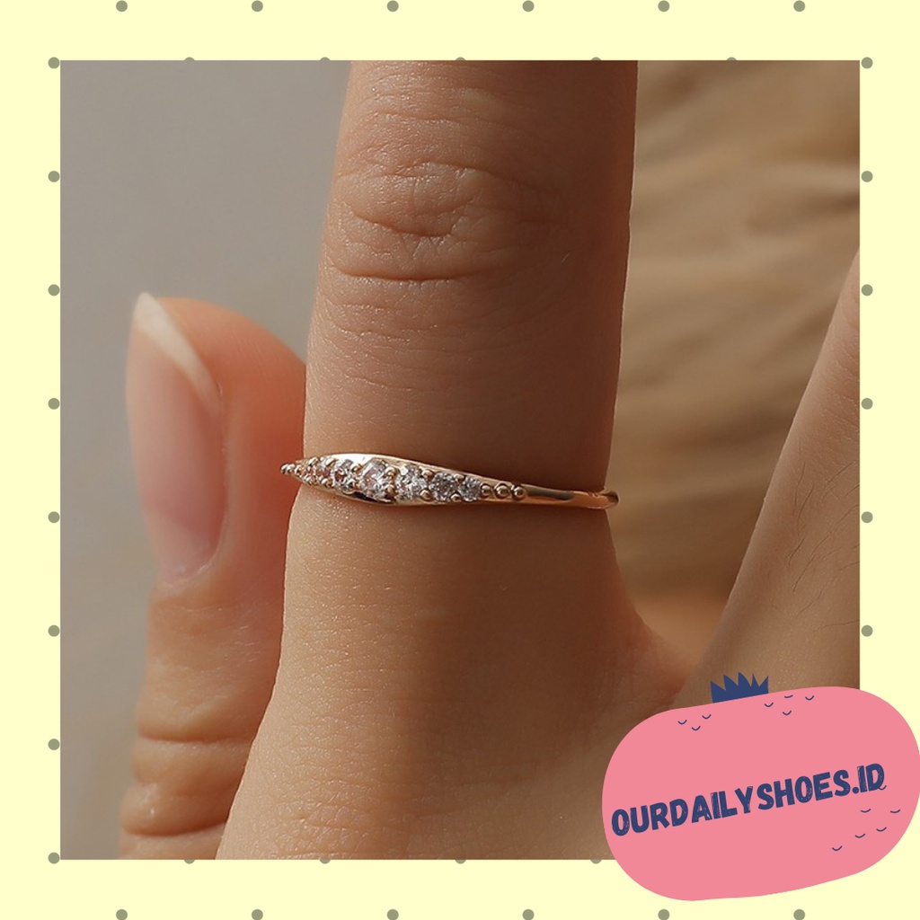 ★ODS★ K27 Cincin Simple Sterling Silver Hias untuk Wanita / Perhiasan Wanita Cincin Wanita