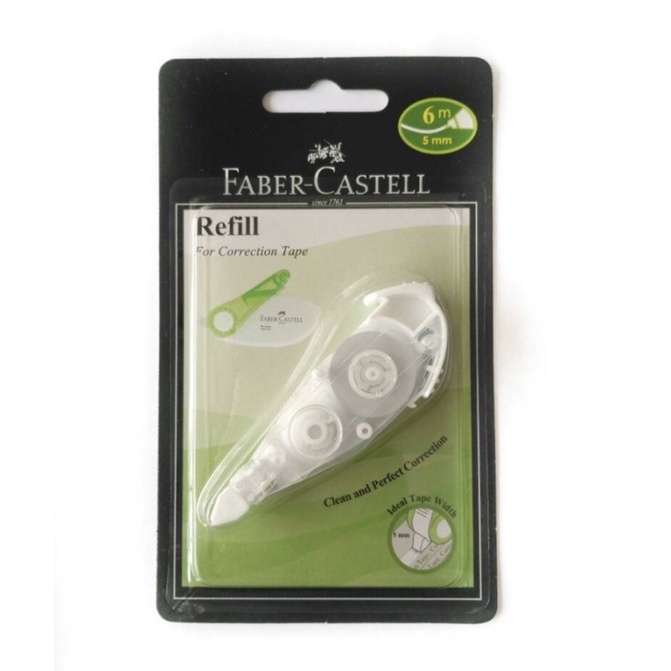 ( Ecer ) FABER CASTEL - CORRECTION TAPE - REFILL - TIP EX / TIPEX KERTAS FREE REFIL SET - HIGHLIGHTER PEN STATIONERY SET