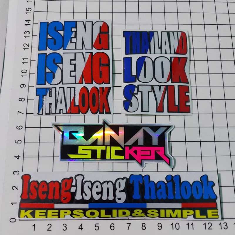 STICKER ISENG ISENG THAILOOK THAILAND LOOK STYLE CUTTING