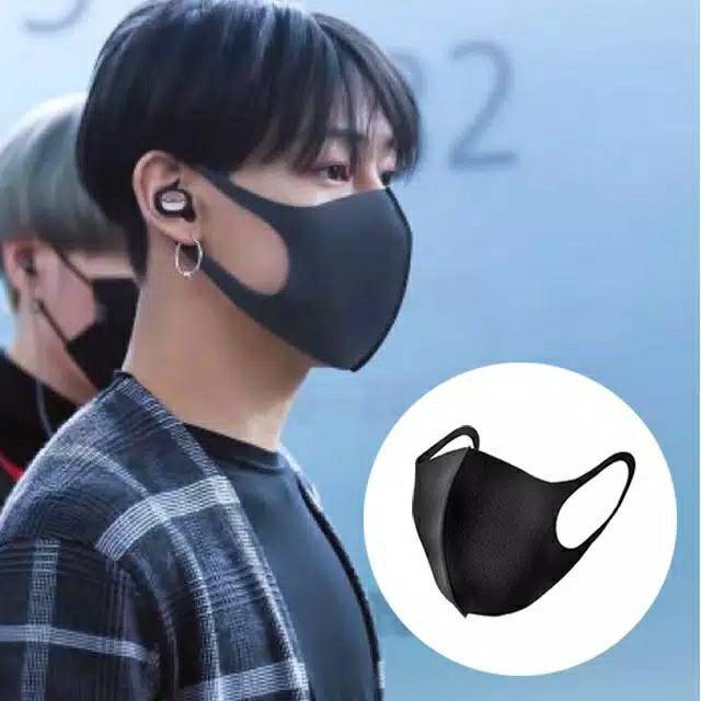 Masker Scuba Model Korea Unisex Hitam Anti Debu Polusi