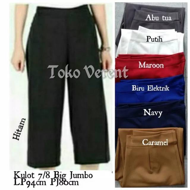 Kulot 7/8 Big Jumbo wanita kekinian