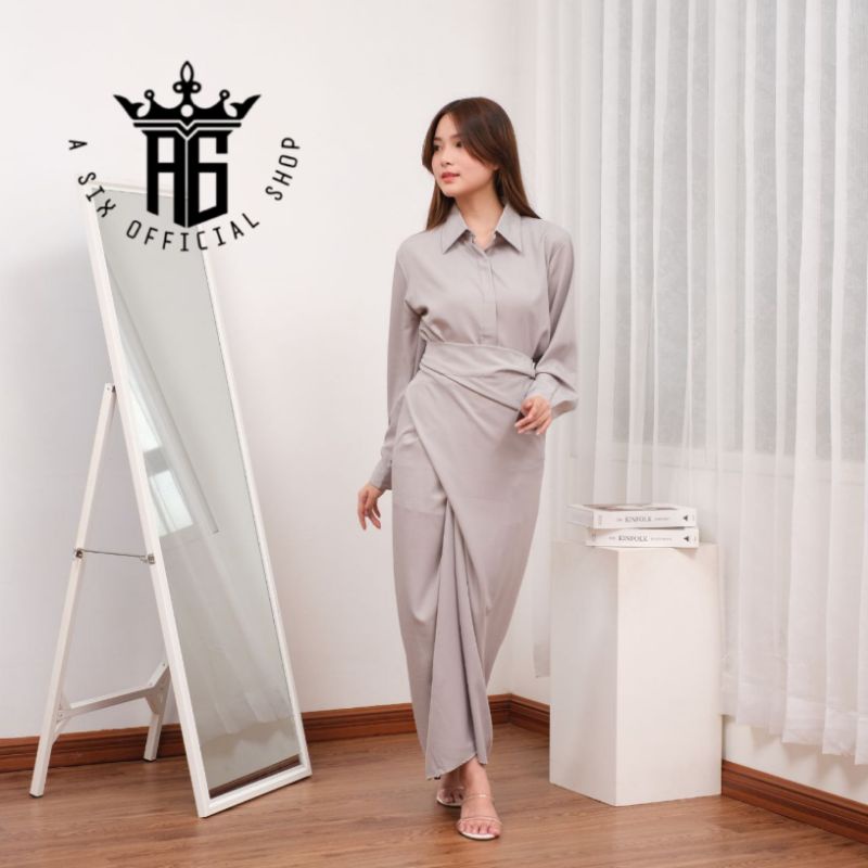 KEMEJA DRESS WANITA MILEA SET NEW